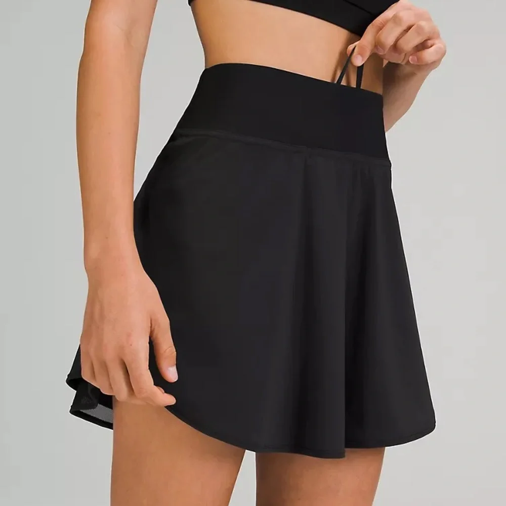 Lululemon FLUTTER HEM HIGH-RISE TENNIS SKIRT Black Size 6